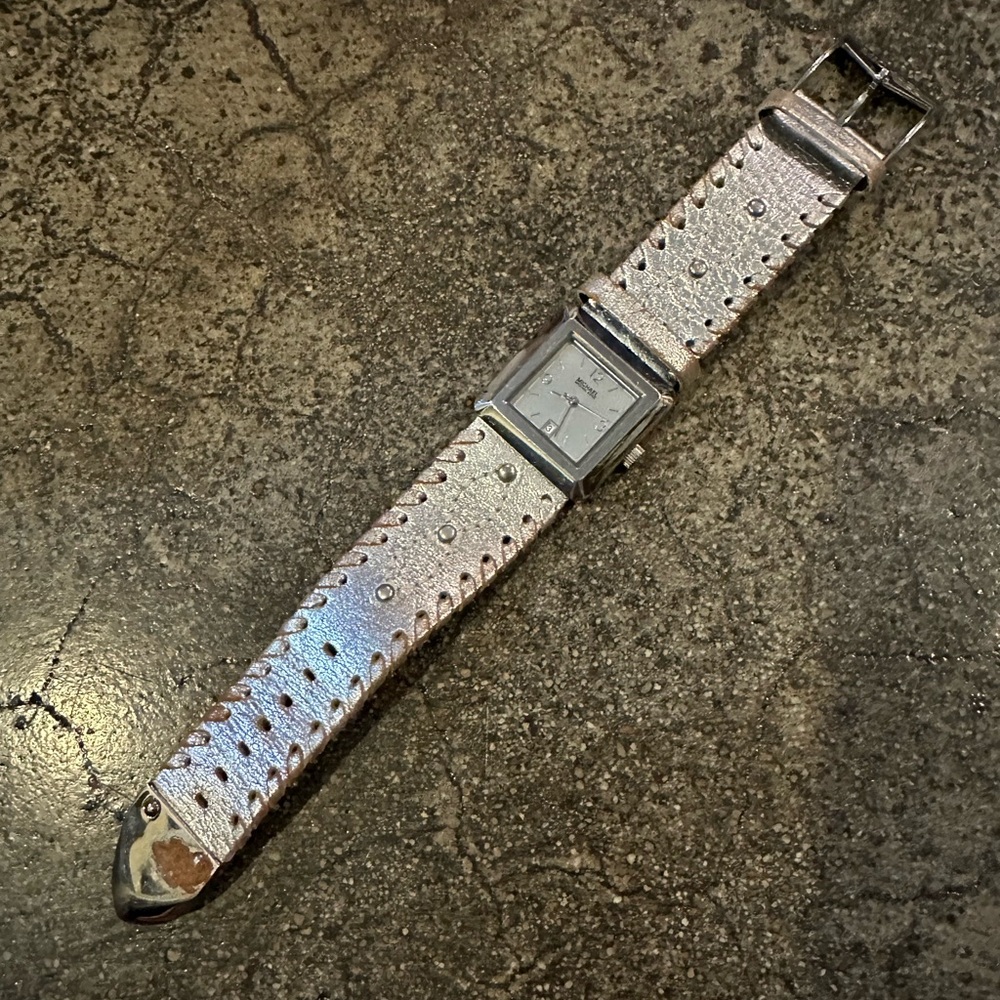 Michael Kors Leather Studded Watch